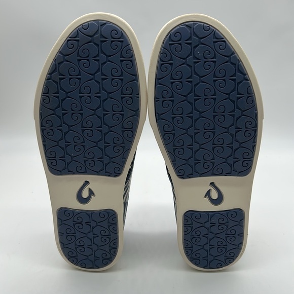 OluKai Pehuea Pa‘i Slip-On Sneakers Women’s Vintage Blue Off White Sz 9 NWB - Picture 6 of 9